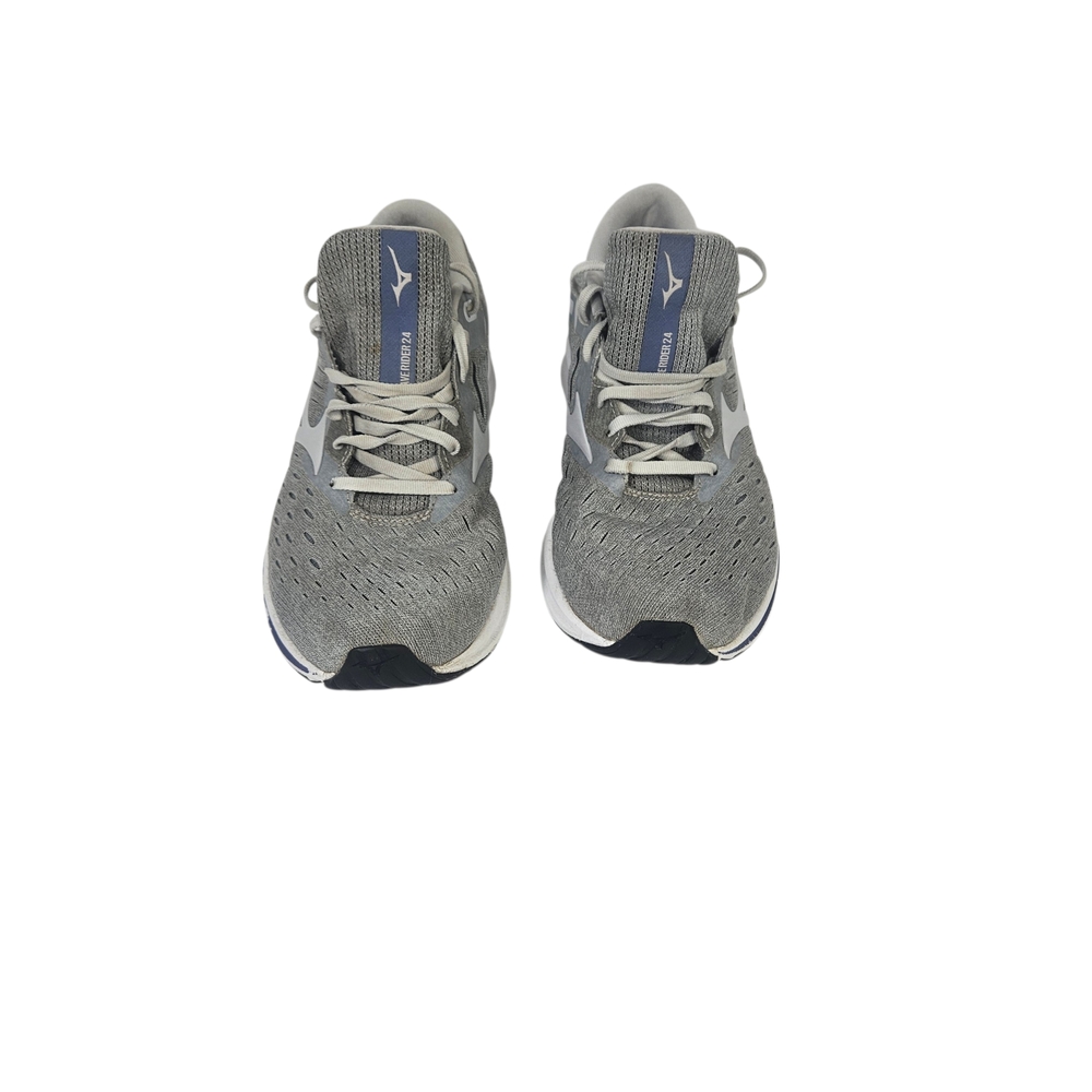 Mizuno Gray and Navy Performance Running Sneakers